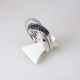 Bague 0,62ct de diamant blanc et noir - or blanc