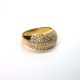 Bague boule - Diamants 1,6ct - Or jaune