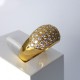 Bague boule - Diamants 1,6ct - Or jaune