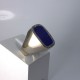 Chevalière Lapis Lazulis - Diamants - Or blanc