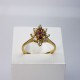 Bague marquise - Rubis & Diamants - Or jaune 18ct (750/000) - Occasion