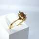 Bague marquise - Rubis & Diamants - Or jaune 18ct (750/000) - Occasion