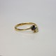 Bague Toi & Moi - Diamant 0,18ct - Saphir - Or jaune 18ct (750/000) - Occasion