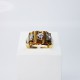 Bague style ancien - Diamants - Or jaune et blanc