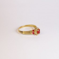 Bague Rubis et Diamants - Or jaune - Occasion