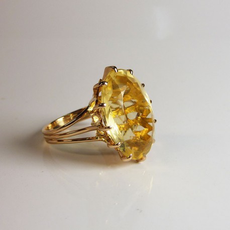 Bague - Citrine 14ct - Occasion