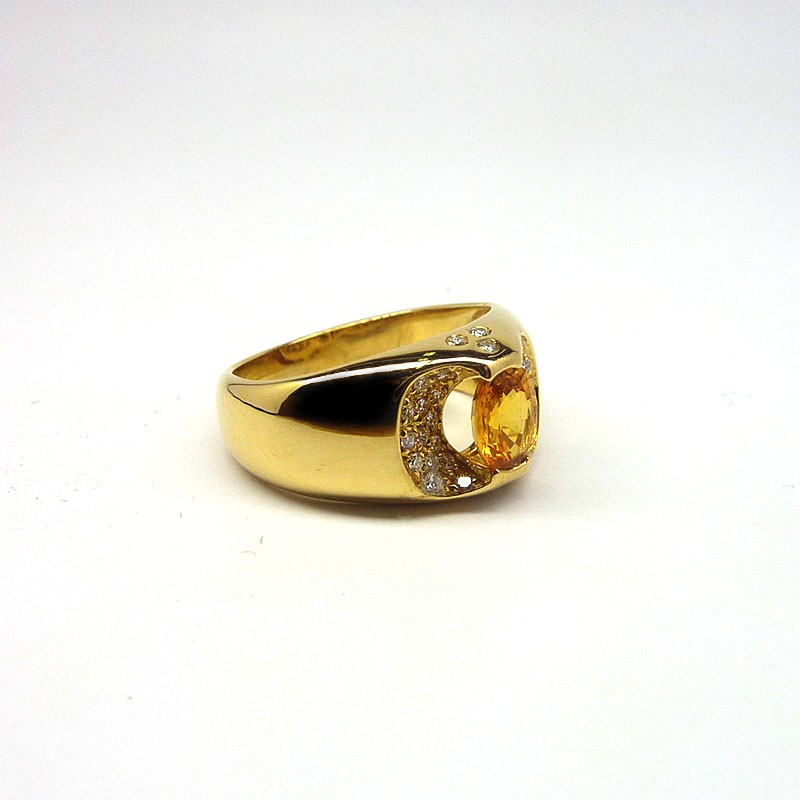 KORLOFF Saphir jaune Diamants Bijouterie Akarat