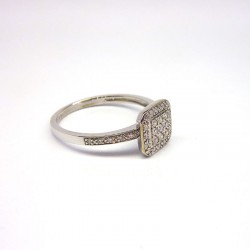 Bague Diamants 0,26ct - Or Blanc - Occasion