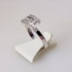 Bague trilogie 0,18ct de diamant - or blanc