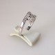 Bague trilogie 0,18ct de diamant - or blanc