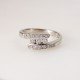 Bague trilogie 0,18ct de diamant - or blanc